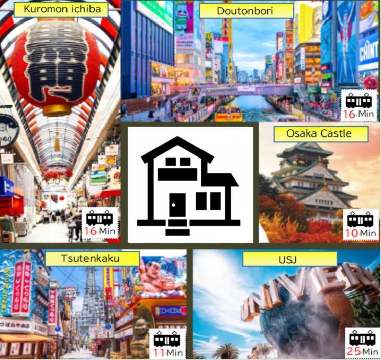 Jr天王寺駅・寺田町駅から徒歩圏内！ファミリー大歓迎の広々欧風ハイツ！ Apartment Osaka Luaran gambar